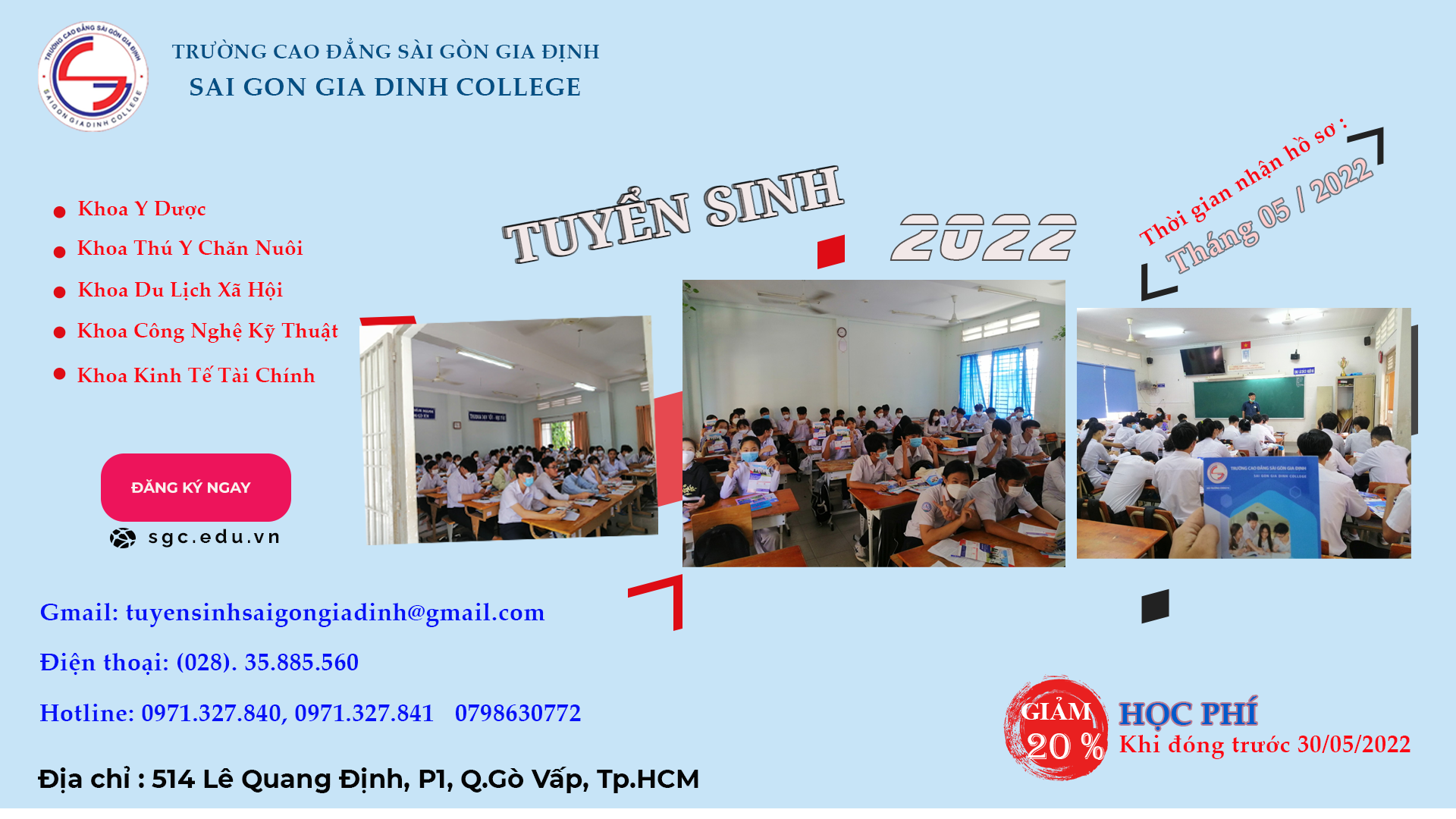 Tư vấn hướng nghiệp của đội ngũ Trường Cao đẳng Sài Gòn Gia Định tại Các trường THPT: TX Trảng Bàng, Tx Hoà Thành, huyện Gò Dầu tỉnh Tây Ninh